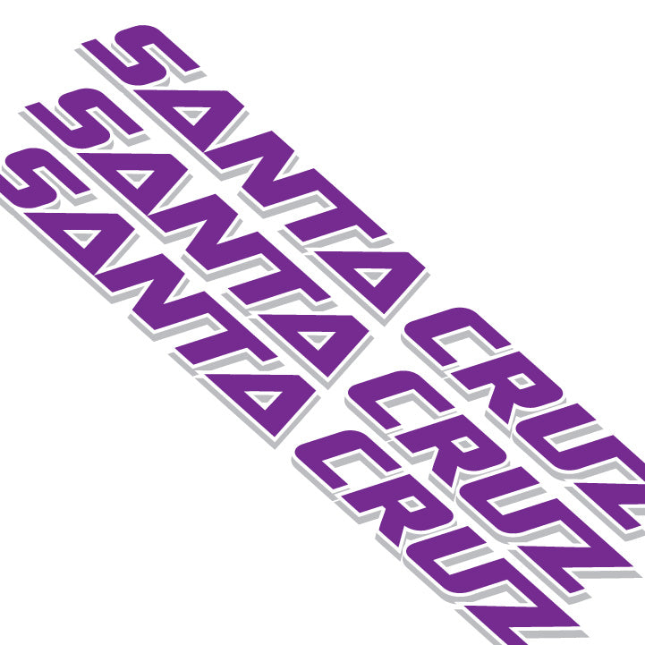 thumbnail image 2 of Holographic Carbon Style Frame Decals For Santa Cruz Bikes - Set Of 3, Black Chrome, Glossy Vinyl (Made In Australia) 2 of 3