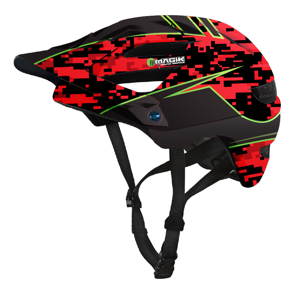 bike graphics helmet wrap Digi Cam Bike Helmet Wrap – Magik Graphics
