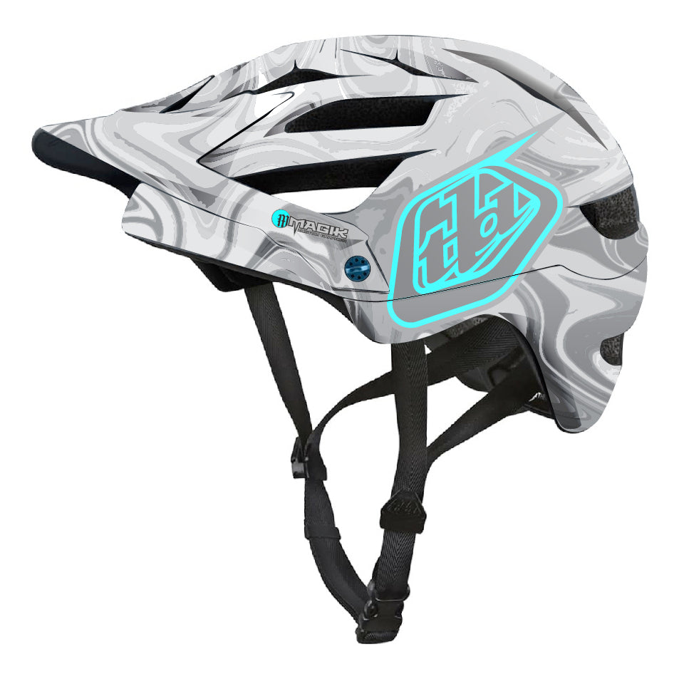 bike helmet vinyl wrap Trippy Bike Helmet Wrap – Magik Graphics
