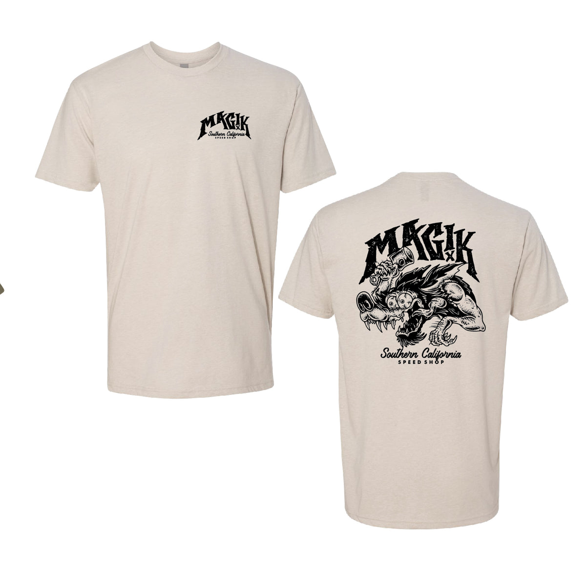 Wolfe Rod Sand Tee – Magik Graphics